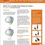 Before You Consider Knee Meniscal Surgery1