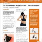 Low Back Pain and Chiropractic Care – Effective and Safe1